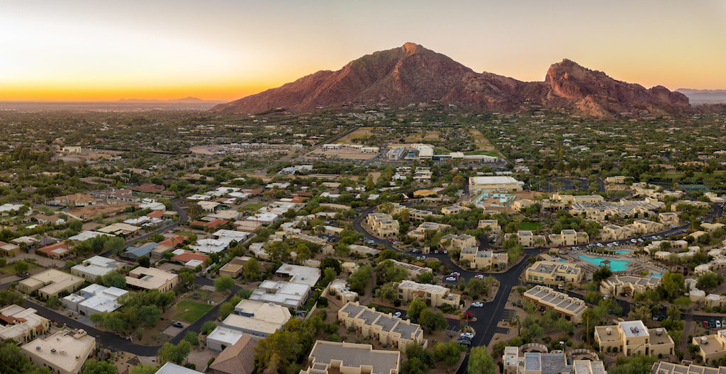 Aerial view of Scottsdale, Arizona